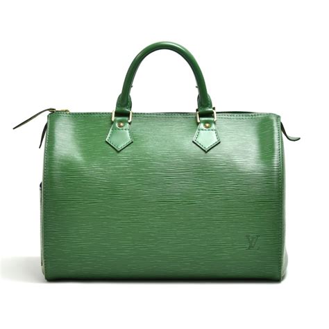 lv speedy green|lv speedy with black leather.